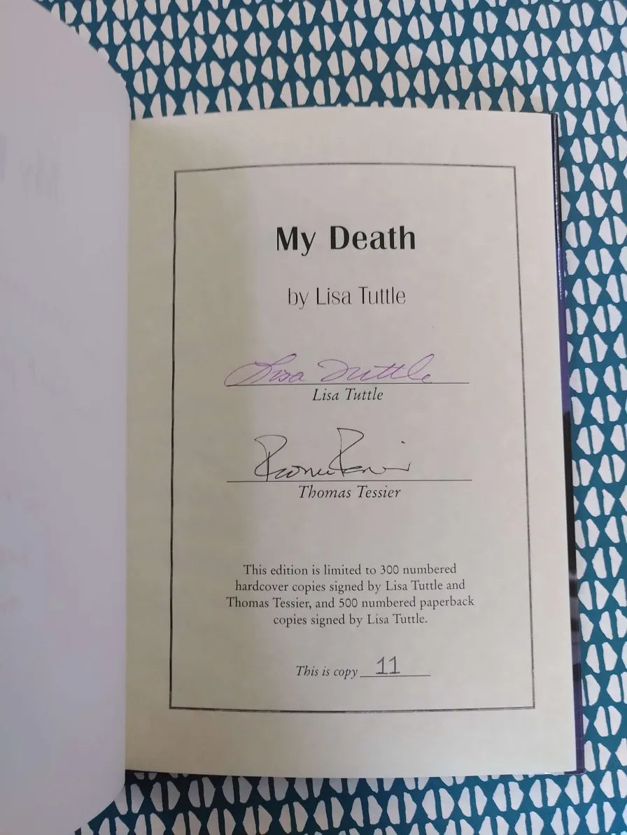 My Death, 1st edition, 1st printing, DOUBLE SIGNED