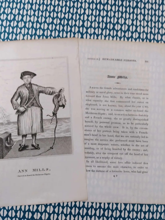 Ann Mills (Female Pirate) - Ephemera