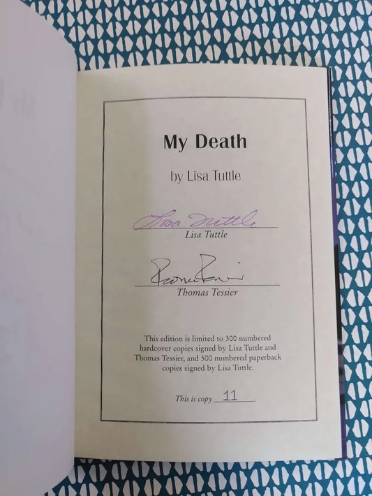 My Death, 1st edition, 1st printing, DOUBLE SIGNED